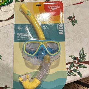 Speedo Kids Snorkel Set in Blue and Gray
